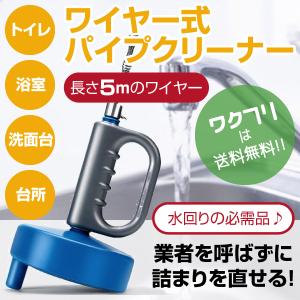 パイプクリーナー ワイヤー ブラシ 回転式 5m 排水口