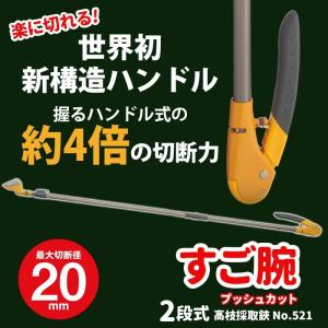 ムサシ ロープ式高枝切鋏 【キャッチ君Jr.】 「1.7-4.1m伸縮」 345