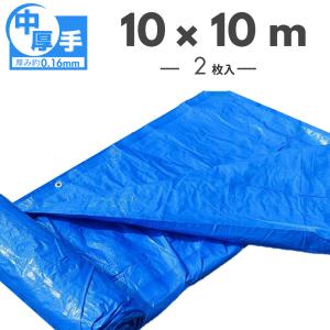 ブルーシート ＃3000シート 10m×10m 2枚組 厚手ブルーシート 送料