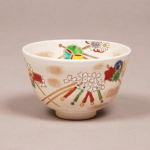 茶碗 金地 光琳梅 宮地英香作 茶道具 茶道 琳派写し 紅白梅 新春の