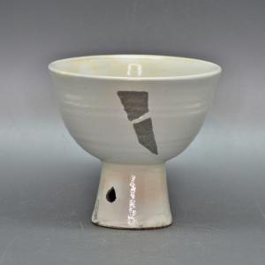 茶道具 抹茶茶碗 馬上杯 青磁雲鶴又は三島又は粉引 中村与平作 茶道