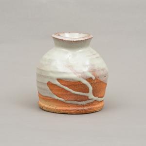 信楽焼　蹲　うずくまる　掛け花入　陶真　共箱 信楽焼 蹲 うずくまる 掛け花入 陶真 共箱