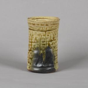 筒茶碗 織部 松本鉄山作 茶道具 茶碗 表千家 裏千家 織部焼 冬の茶席