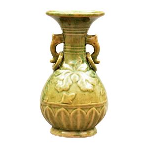 唐銅 新六狐耳付花入 金谷浄雲作 茶道具 茶道 : 和空間ヤフーショップ