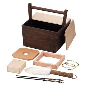 茶道具 水屋道具 炭斗 炭取り 女桑箱炭斗 蓋付 炭取 箱炭斗 箱炭取 箱