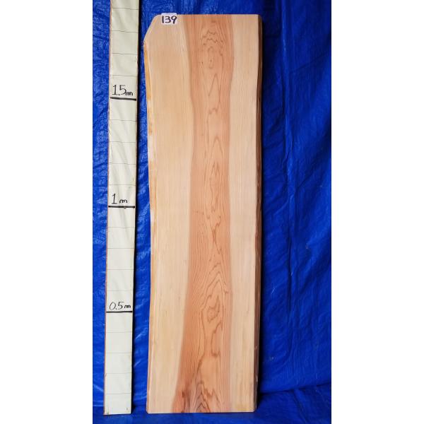 天然杉 一枚板 天板 無垢材 厚3.0cm×巾44〜50cm×長186.5cm カウンターテーブル板...