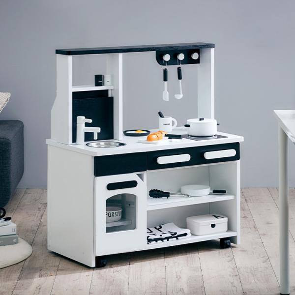 組立品 お店屋さんにもなる ワイドタイプ ままごとキッチン 木製 ままごとセット ごっこ遊び coo...