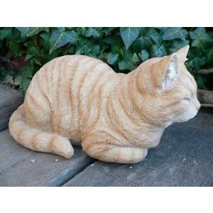 置物 茶トラ ねこ 茶猫 レジン オブジェ ディスプレイ インテリア
