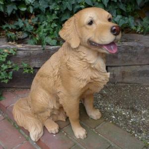 Mix　陶器犬大型　ゴールデン　レトリバー　難有　オブジェ　置物　イエロー 楽天市場】置物 お座りゴールデン・レトリバー 犬 イヌ 特大 高