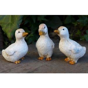 アヒルの置物ミニ あひる３羽セット ９５８５H 鳥