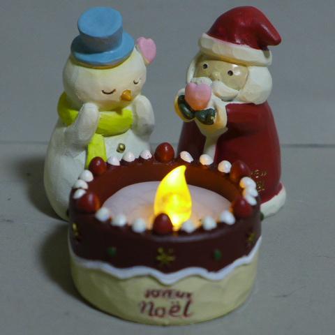 クリスマスケーキキャンドル４品セット ６ＸＭ１１ LEDキャンドルホルダー サンタクロース クリスマ...