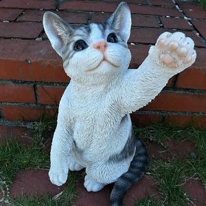 猫の置物 親子猫2匹セット Y77QY キャット ガーデン