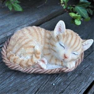 猫の置物 香箱座り(こうばこずわり)猫(茶トラ 12688Nキャット