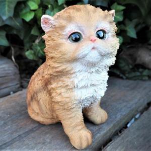 猫の置物 香箱座り(こうばこずわり)猫(茶トラ 12688Nキャット