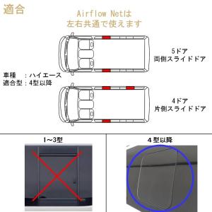 ハイエース 200系専用 小窓用網戸 4型〜9...の詳細画像2