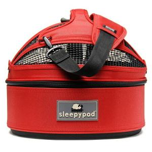 犬 キャリーバッグ sleepypod スリーピーポッド・ミニ （レッド） 犬 猫 旅行 ペットキャリーバッグ 人気 キャリーケース ハウス 小型犬用｜walajin-dog