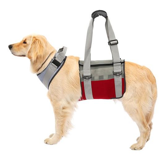 犬 歩行補助ハーネス 介護 胴輪 LaLaWalk ララウォーク 大型犬用 メッシュグレーワイン S...