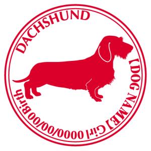 ダックスフンド ワイヤー 犬 ステッカー Cパターン　