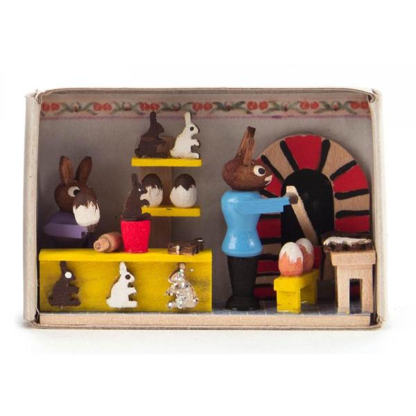 マッチ箱　ウサギのパン屋さん