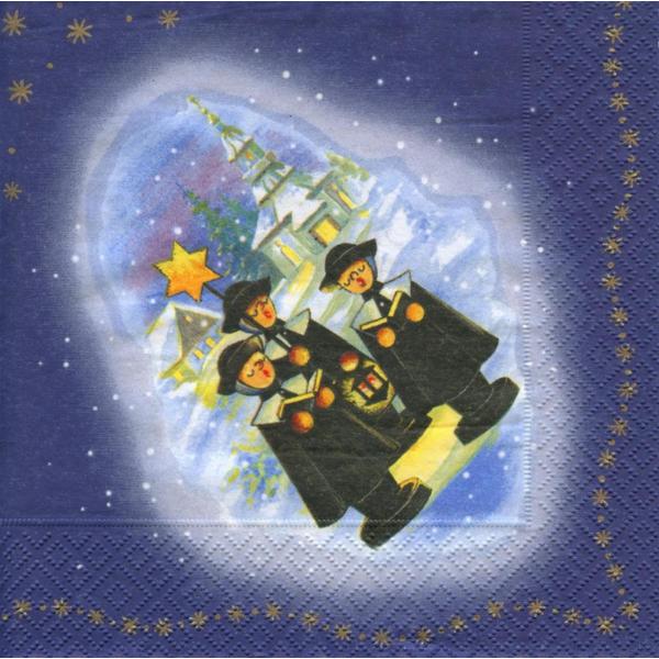 ペーパーナプキン　聖歌隊　ブルー