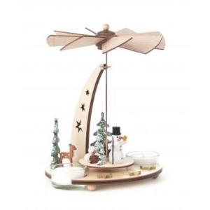 クリスマスキャンドルピラミッド　スノーマンと動物