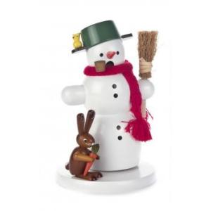 煙り出し人形　スノーマンとウサギ