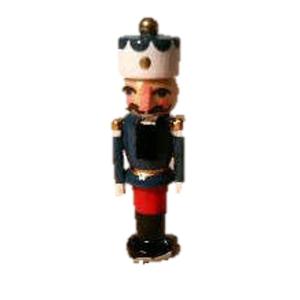 ミニチュア　くるみ割り人形　青