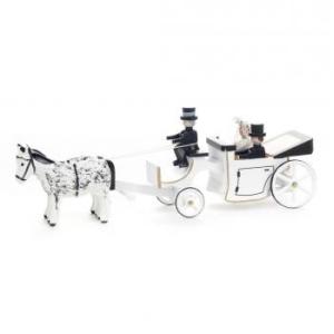 木製ミニチュアウェディング　馬車（ホロなし）