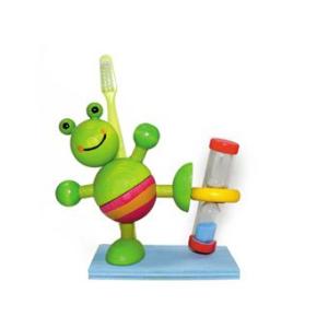 歯ブラシスタンド　カエル　砂時計付