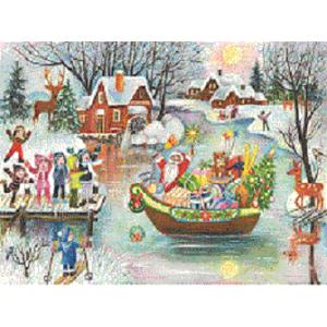 アドベントカレンダー　船上のサンタクロース