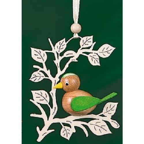 オーナメント　小鳥　緑