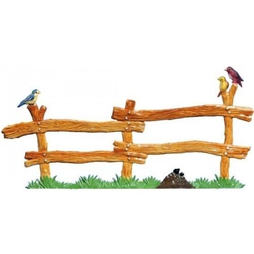 柵　モグラと小鳥