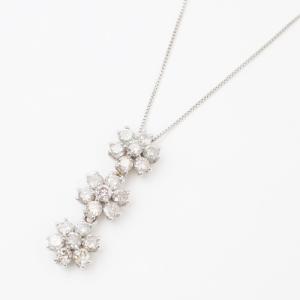 ダイヤモンド ネックレス ペンダント スリーストーン 2WAY 3石