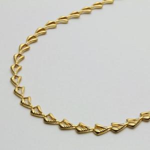 純金 ネックレス Ｋ24 ウェーブ セミハンドメイド 42cm 7.2g｜walk2