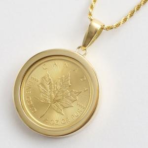 純金 コインペンダント ゴールド ネックレス 1/4オンス フセコミ