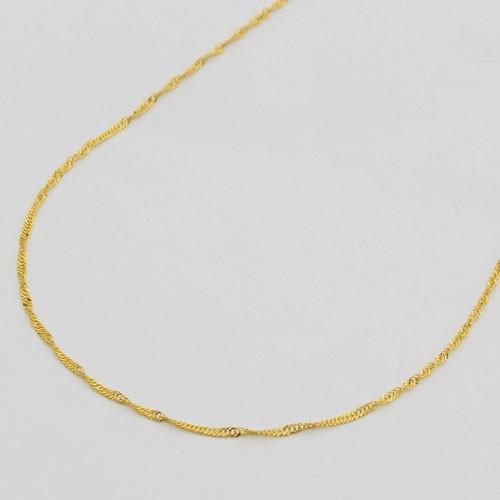 純金 ネックレス スクリュー チェーン 45cm 1.4g