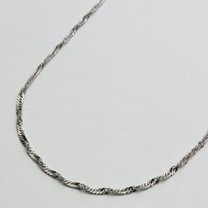プラチナ スクリュー チェーン Pt950 ネックレス フリーサイズ 45cm 