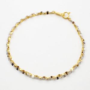k18 ロープ チェーン シャイニーロープ 18k チェーンブレスレット 2連