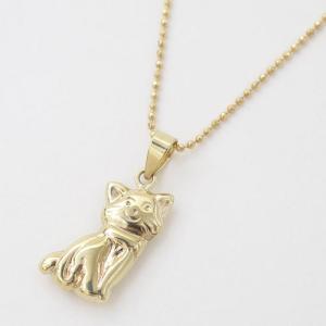 SPAIN CORDOBA スペイン製 18金 K18 キャット CAT ネコ 猫 ペンダント カットボールチェーン付 三毛 シャム ノラ ペルシャ