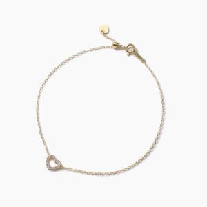 プラチナ Pt850 18金 コンビ ブレスレット チェーン 小豆 アズキ
