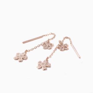 10金 ピンクゴールド K10PG ピアス ロ...の詳細画像3
