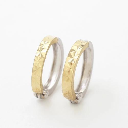 正規品 18金 K18 イエローゴールド ホワイトゴールド ピアリング イヤリング リングタイプ ク...