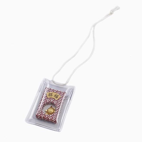 純金 ストラップ 24金 縁起物 銭亀 ゼニガメ 金工芸 根付 お守り袋付 大黒天 一寸法師 ゴール...