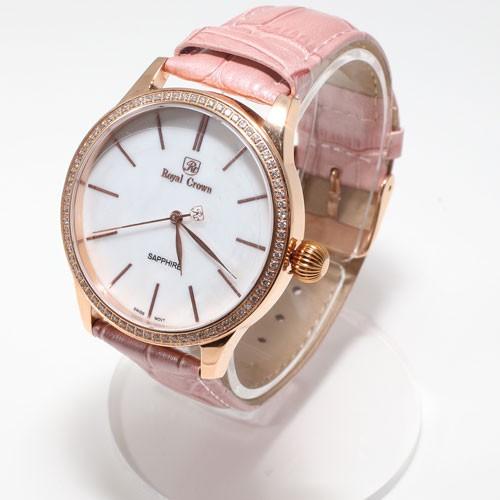 腕時計 ウォッチ ピンク ベルト ジュエリー　時計 ロイヤルクラウン Royal Crown ITA...