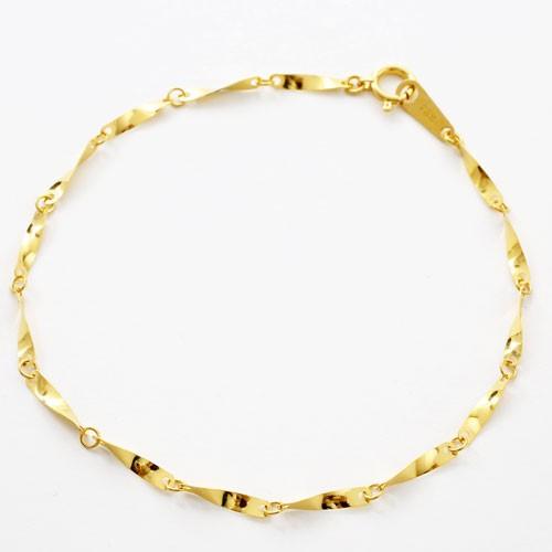 純金 ブレスレット K24 ひねり デザイン お洒落 ゴールド ギフト レディース 記念日 プレゼン...