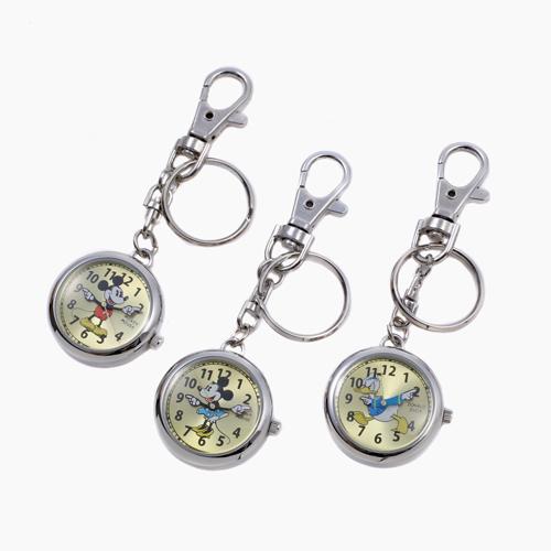 ミッキー ミニー ドナルドダック 懐中時計 時計 キーホルダーウォッチ キーチェーン バッグチャーム...