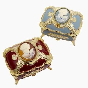 カメオ　オルゴール付き　ジュエリー アクセサリーボックス　宝石箱　日本製 オルゴール ジュエリーボックス 宝石箱 ジュエリーケース カメオ
