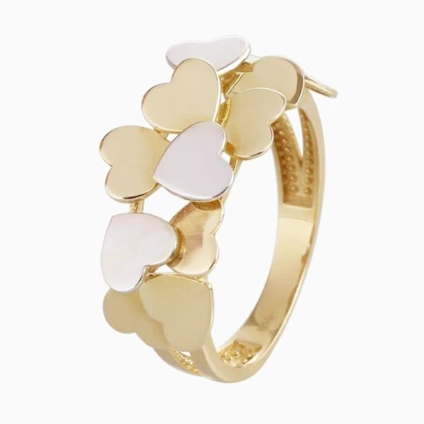 10金 K10 10k イエローゴールド ホワイトゴールド 2色 ツーカラー 指輪 ゴールドリング ...