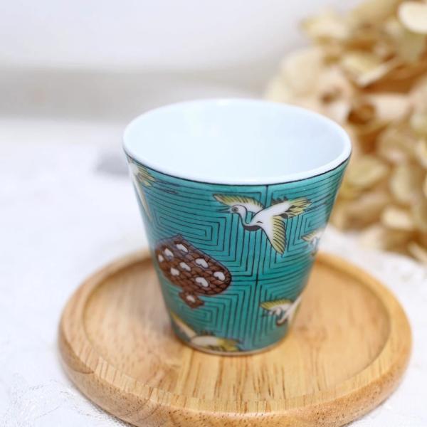 日本製 九谷焼 北陸伝統工芸 鶴 つる ツル 引出物 徳利 とっくり お猪口 おちょこ 酒 ショット...