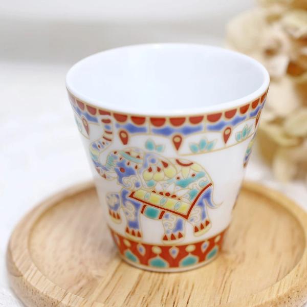 日本製 九谷焼 北陸伝統工芸 曼荼羅像 ゾウ 引出物 徳利 とっくり お猪口 おちょこ 酒 ショット...